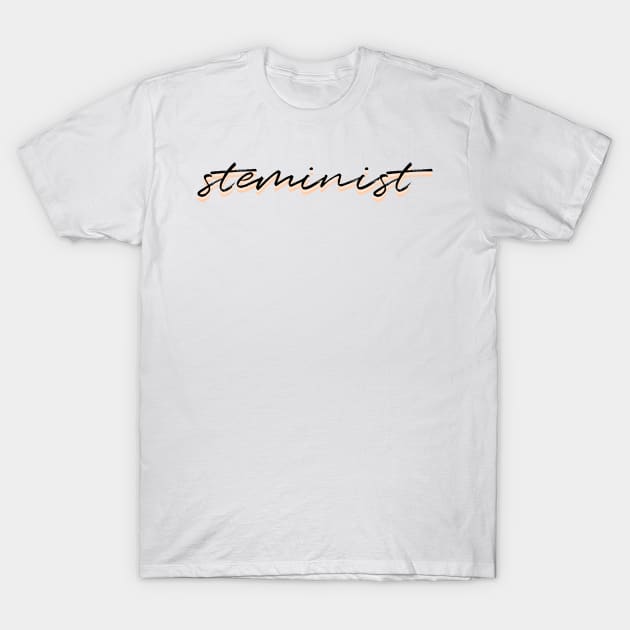 Steminist Peach T-Shirt by emilykroll
